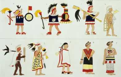 Montezuma II (1466-1520) tel que représenté dans un codex anonyme au Vatican